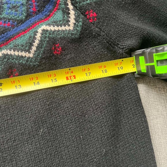 Ralph Lauren Women’s Fair Isle Wool Blend Sweater Black Multi Size S - Picture 7 of 7